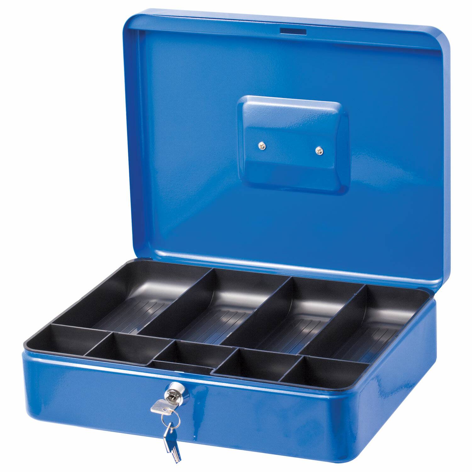 Ящик для денег BRAUBERG 90х240х300мм, с ключевым замком, синий