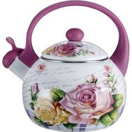 Чайник METALLONI EM-25101/35 Чайная роза со свистком 2,5л
