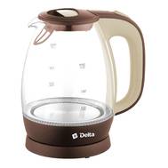 Чайник электрический DELTA DL-1203 бежево-коричневый
