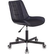 Офисное кресло БЮРОКРАТ CH-350M без подлокотников черный искусст.кожа/ткань крестовина металл