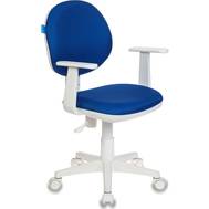 Офисное кресло БЮРОКРАТ CH-W356AXSN темно-синий 15-10 колеса белый (пластик белый)