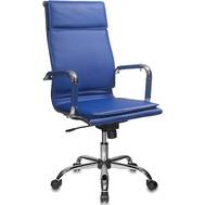 Офисное кресло БЮРОКРАТ CH-993 синий искусственная кожа крестовина хром