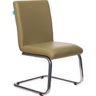 Офисное кресло БЮРОКРАТ CH-250-V на полозьях зеленый искусственная кожа