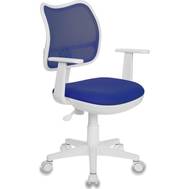 Офисное кресло БЮРОКРАТ Ch-W797 спинка сетка синий сиденье синий TW-10 сетка/ткань колеса белый/сини
