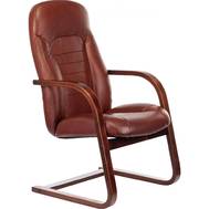 Офисное кресло БЮРОКРАТ T-9923WALNUT-AV низкая спинка светло-коричневый Leather Eichel кожа