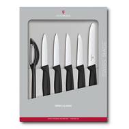 Набор ножей VICTORINOX 6 предметов, черный 6.7113.6G