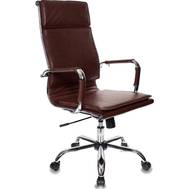 Офисное кресло БЮРОКРАТ Ch-993 коричневый искусственная кожа крестовина хром