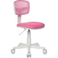 Офисное кресло БЮРОКРАТ CH-W299 спинка сетка розовый TW-06A TW-13A (пластик белый)