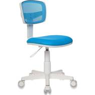 Офисное кресло БЮРОКРАТ CH-W299 спинка сетка голубой TW-31 TW-55 (пластик белый)