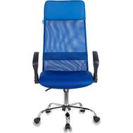 Офисное кресло БЮРОКРАТ KB-6N синий TW-05 TW-10 сетка крестовина хром