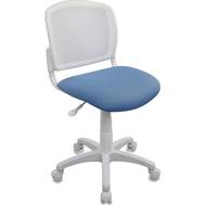 Офисное кресло БЮРОКРАТ CH-W296NX спинка сетка белый TW-15 сиденье голубой 26-24 сетка/ткань (пласти