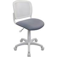 Офисное кресло БЮРОКРАТ CH-W296NX спинка сетка белый TW-15 сиденье серый 15-48 сетка/ткань (пластик 