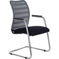 Офисное кресло БЮРОКРАТ CH-599AV на полозьях серый TW-32K03 сиденье черный TW-11 сетка/ткань