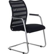 Офисное кресло БЮРОКРАТ CH-599AV на полозьях черный TW-32K01 сиденье черный TW-11 сетка/ткань