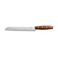 Нож кухонный FISKARS Norr (1016480) стальной для хлеба лезв.210мм серрейт. заточка коричневый