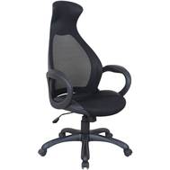 Офисное кресло BRABIX Genesis EX-517, пластик черный, ткань/экокожа/сетка черная