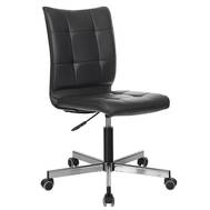 Офисное кресло BRABIX Stream MG-314, без подлокотников, пятилучие серебристое, экокожа, черное