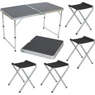Набор складной мебели ЭКОС CHO-150-E Комплект "Пикник" (стол и 4 стула ) черный (992992)