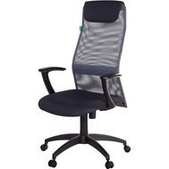 Офисное кресло БЮРОКРАТ KB-8N темно-серый TW-04 TW-12 сетка/ткань с подголов. крестовина пластик