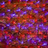 Гирлянда Neon-Night "Сеть" 2х0,7м, черный ПВХ, 176 LED Красные/Синие 215-013
