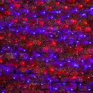 Гирлянда Neon-Night "Сеть" 2х1,5м, черный ПВХ, 288 LED Красные/Синие 215-023