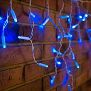 Гирлянда Neon-Night "Айсикл" (бахрома) светодиодный, 1,8 х 0,5 м, белый провод, 230 В, диоды синие, 