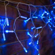 Гирлянда Neon-Night "Айсикл" (бахрома) светодиодный, 2,4 х 0,6 м, белый провод, 230 В, диоды синие, 