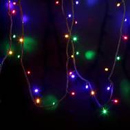 Гирлянда Neon-Night "Нить" (дюраплей) 20м, постоянное свечение, черный каучук, 230В, цвет Мультиколо
