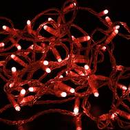 Гирлянда Neon-Night "Нить" 10м, с эффектом мерцания, прозрачный ПВХ, 24В, цвет Красный 305-252