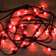 Гирлянда Neon-Night «Белт-Лайт» 10 м, черный каучук, 30 ламп, цвет Красный, IP65, соединяется 331-32