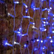 Гирлянда Neon-Night "Светодиодный Дождь" 2х1,5м, эффект мерцания, белый провод, диоды СИНИЕ 235-223