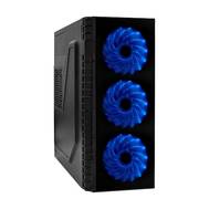 Корпус системного блока EXEGATE EX278421RUS EVO-7216 Black-Blue light, ATX, <без БП>, 1*USB+1*USB3
