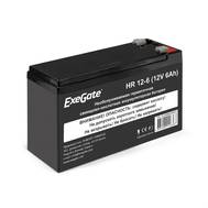 Батарея аккумуляторная EXEGATE HR 12-6 (12V 6Ah 1224W, клеммы F2+F1-)