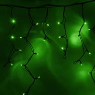 Гирлянда Neon-Night «Айсикл» (бахрома) светодиодный, 5,6 х 0,9 м, ч/п "КАУЧУК", 230 В, диоды зеленые