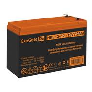 Батарея аккумуляторная EXEGATE HRL 12-7.2 (12V 7.2Ah, 1227W, клеммы F2)