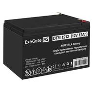 Батарея аккумуляторная EXEGATE DTM 1212 (12V 12Ah, клеммы F2)