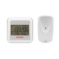 Термометр REXANT электронный S3341BF с часами и беспроводным выносным датчиком