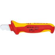 Нож для снятия изоляции KNIPEX KN-985303 для круглого кабеля VDE, 170 мм, диэлектр.ручка