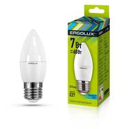 Лампа светодиодная ERGOLUX LED-C35-7W-E27-4K