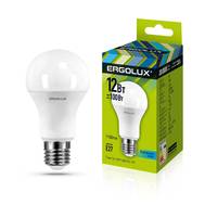 Лампа светодиодная ERGOLUX LED-A60-12W-E27-4K