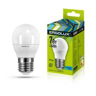 Лампа светодиодная ERGOLUX LED-G45-7W-E27-4K