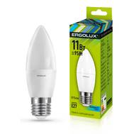 Лампа светодиодная ERGOLUX LED-C35-11W-E27-4K,10шт