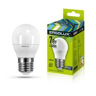 Лампа светодиодная ERGOLUX LED-G45-7W-E27-6K
