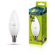 Лампа светодиодная ERGOLUX LED-C35-9W-E14-6K