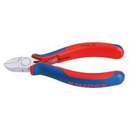 Бокорезы KNIPEX KN-7622125 электромеханика, пружина, без фаски, 125 мм, фосфат., 2-комп ручки