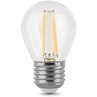 Комплект энергосберегающих лампочек GAUSS 5Вт цок.:E27 шар 220B 2700K св.свеч.бел.теп. G45 (упак.:10