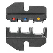 Плашка KNIPEX опрессовочная: изолированные кабельные наконечники, штекеры, 0.5 -6.0 мм², 3 гнезда