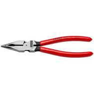 Плоскогубцы KNIPEX KN-0821185 комбинир.остроконечные, 185 мм, обливные ручки