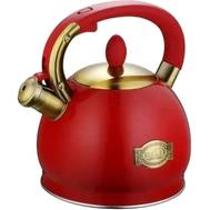 Чайник KELLI KL-4556 красный металлический на газ 3л