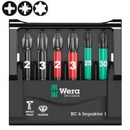 Набор бит WERA WE-057695 Bit-Check 6 Impaktor 1 ударных, алмаз, 6 пр., 1/4" E6.3